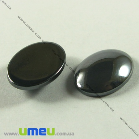 Кабошон нат. камень Гематит, Овал, 14х10 мм (KAB-001413)