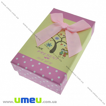 Подарочная коробочка Прямоугольная, 8х5х2,6 см, Розовая, 1 шт (UPK-035286)