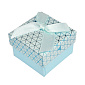 Подарочная коробочка Квадратная под кольцо, 5х5х3,5 см, Голубая, 1 шт (UPK-053790)