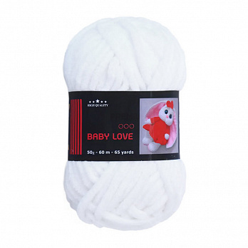 Пряжа Premium Yarn Baby Love 50 г, 60 м, Белоснежная 363, 1 моток (YAR-052310)