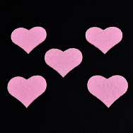 Декоративное изделие из фетра Сердечко, 3,5х3 см, Розовое, 1 уп (5 шт) (FLT-051596)