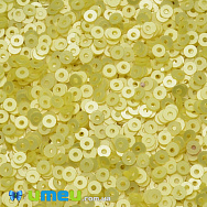 Паєтки Індія круглі плоскі, 2,5 мм, Жовті, 5 г (PAI-037631)