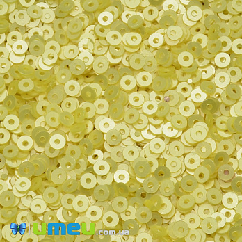 Пайетки Индия круглые плоские, 2,5 мм, Желтые, 5 г (PAI-037631)