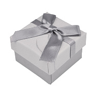 Подарункова коробочка Квадратна під кільце, 5х5х3,5 см, Сіра, 1 шт. (UPK-053772)