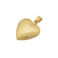 Медальйон Серце з візерунком, Позолота 18 kt, 23х19х5,5 мм, 1 шт (POD-054457)