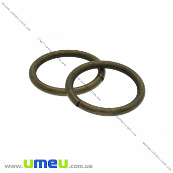 Кольцо для сумки металлическое, 25 мм, Античная бронза, 1 шт (BAG-002346)