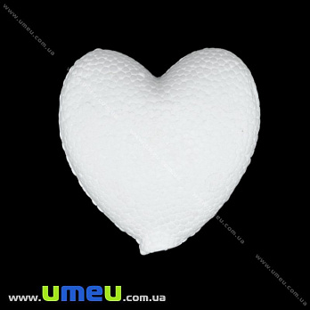 Сердце пенопластовое, 6 см, 1 шт (DEC-001756)