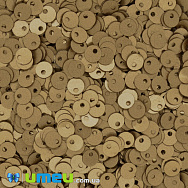 Пайетки Индия круглые плоские (смещённое отверстие), 4 мм, Бронзовые, 5 г (PAI-041187)