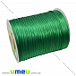 Атласна коса бейка, 15 мм, Зелена, 1 м (LEN-010331)