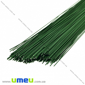 Флористическая проволока 0,7 мм, Зеленая, 50 см, 1 шт (DIF-033221)