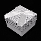 Подарункова коробочка Квадратна під кільце, 5х5х3,5 см, Біла, 1 шт. (UPK-053786)