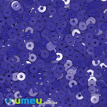 Пайетки Италия круглые плоские, 3 мм, Синие №6774 Blu Elettrico Opaline, 3 г (PAI-039153)