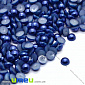 Полубусіна пластикова Перли, 4 мм, Кругла, Синя, 1 шт (KAB-022643)