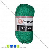 Пряжа YarnArt Begonia 50 г, 169 м, Зелена 6334, 1 моток (YAR-023028)