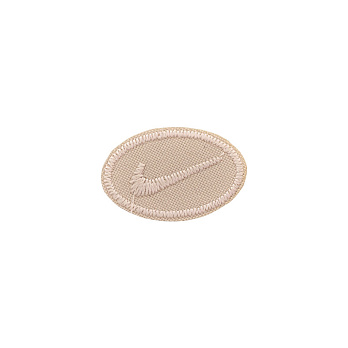 Термоаппликация Nike, 3х2 см, Бежевая, 1 шт (APL-053388)