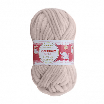 Пряжа Premium Yarn Baby Love 50 г, 60 м, Пудровая 342, 1 моток (YAR-052313)