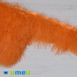 Перья индейки пушистые на ленте, 6-8 см, Оранжевые, 10 см (PER-038963)