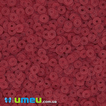 Пайетки Италия круглые плоские, 3 мм, Красные №466F Rosso Fancy, 3 г (PAI-039165)