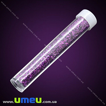 Глиттер в колбе крупный, Фиолетовый, 3 г, 1 шт (GLN-018115)