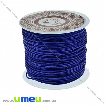 Нейлоновый шнур (для браслетов Шамбала), 1 мм, Синий, 1 м (LEN-005705)