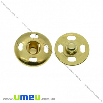 Кнопка пришивная металлическая, Золото, 12 мм, 1 шт (SEW-020927)