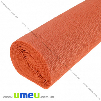 Гофрированная бумага Италия, Оранжевая (морковная) 17Е6, 180 г, 50х50 см (DIF-035515)
