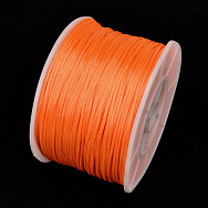 Атласный нейлоновый шнур, 1 мм, Оранжевый, 1 м (LEN-053570)
