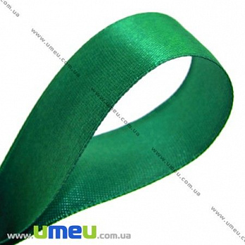 Атласная лента, 25 мм, Зеленая, 1 м (LEN-017533)