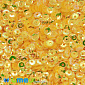 Пайетки Индия круглые граненые, 4 мм, Желтые АВ, 5 г (PAI-037812)
