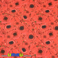 Пакувальний папір Маки, Червоний, 68х100 см, 1 лист (UPK-019243)