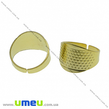 Наперсток-кольцо металлический, Золотистый, 1 шт (SEW-036436)