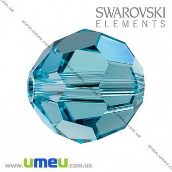 Бусина Swarovski 5000 Light Turquoise, 10 мм, Граненая круглая, 1 шт (BUS-003153)