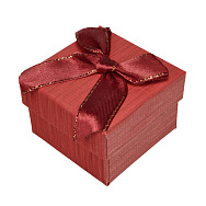 Подарункова коробочка Квадратна під кільце, 5х5х3,5 см, Червона, 1 шт. (UPK-053774)