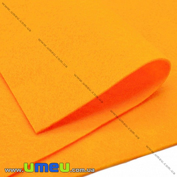 Фетр мягкий 1,3 мм, 10х15 см, 507 Оранжевый, 1 шт (FLT-019415)