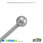 Гвоздики з кулькою, Темне срібло, 70 мм, 0,6 мм, уп (5 г) (PIN-053028)