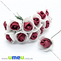 Роза латексна, 15 мм, Бордово-біла, 1 шт (DIF-015461)