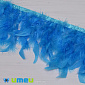 Перья индейки на ленте, 10-15 см, Синие, 10 см (PER-038941)