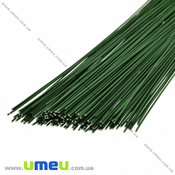 Флористическая проволока 0,9 мм, Зеленая, 50 см, 1 шт (DIF-033219)