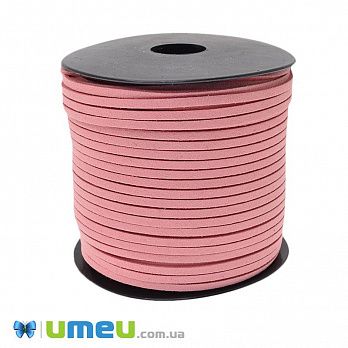 Замшевый шнур, 3 мм, Розовый, 1 м (LEN-044176)