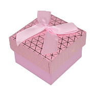 Подарункова коробочка Квадратна під кільце, 5х5х3,5 см, Рожева, 1 шт. (UPK-053785)