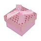 Подарочная коробочка Квадратная под кольцо, 5х5х3,5 см, Розовая, 1 шт (UPK-053785)
