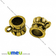 Основа для кулона Бейл, 10х7х7 мм, Античне золото, 1 шт (OSN-003677)