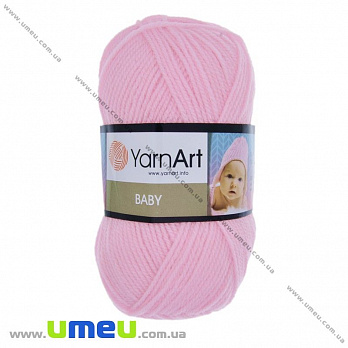 Пряжа YarnArt Baby 50 г, 150 м, Розовая светлая 649, 1 моток (YAR-025254)
