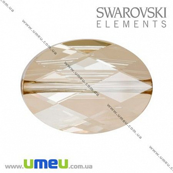 Бусина Swarovski 5050 Crystal Golden Shadow, 14х10х5 мм, Граненная овальная, 1 шт (BUS-005371)