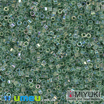 Бисер японский Miyuki Delica Cut 11/0 DBC0060, Зеленый АВ, 3 г (BIS-040102)
