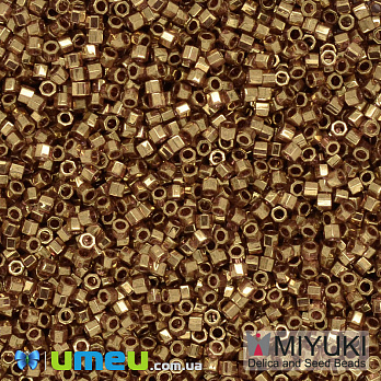 Бисер японский Miyuki Delica Cut 11/0 DBC0115, Красно-золотистый, 3 г (BIS-040088)