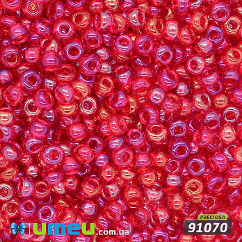 Бисер чешский №776/91070, Рубиновый, Прозрачный радужный, 10/0 (BIS-010119)