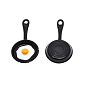 Підвіска метал. Сковорода з яйцем-пашот, 28х14,5х3 мм, Чорна, 1 шт (POD-054778)