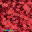 Пайетки Индия круглые плоские, 3 мм, Красные, 5 г (PAI-037589)