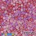 Бисер японский Miyuki круглый RR 11/0 №MIX89, Микс розовый, 5 г (BIS-045562)